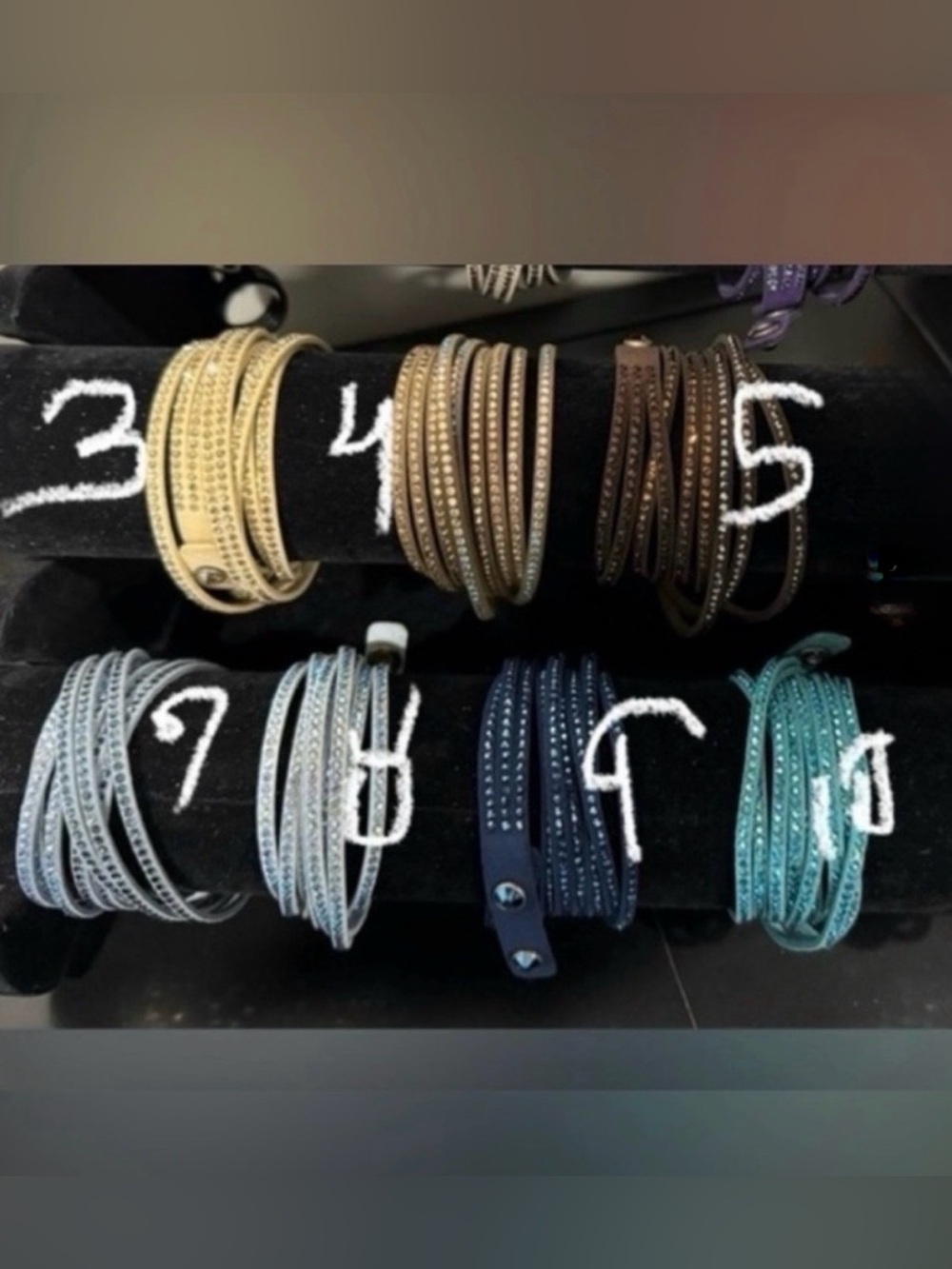 Lot of 7 Touchstone Crystal by Swarovski Wrap-Star Bracelets